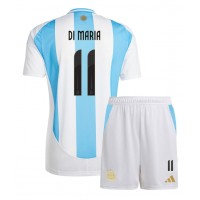 Argentína Angel Di Maria #11 Domáci Detský futbalový dres Copa America 2024 Krátky Rukáv (+ trenírky)